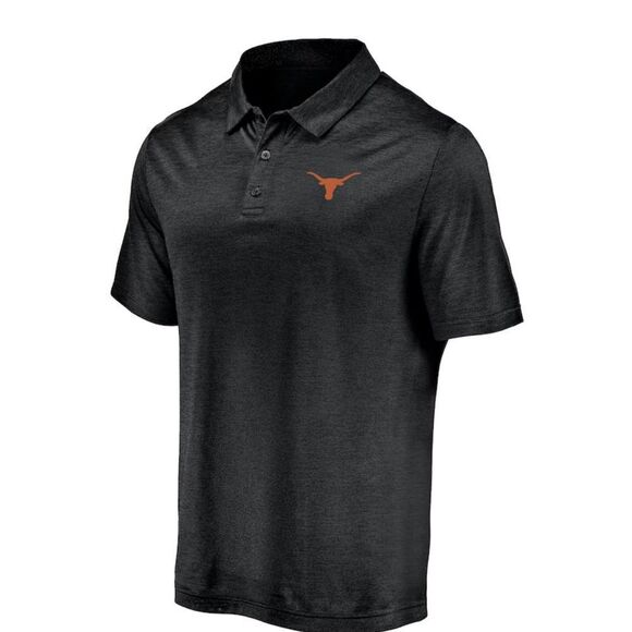 Fanatics men’s Black Texas Longhorns Primary Logo Striated Polo size XL NWT - Picture 3 of 5